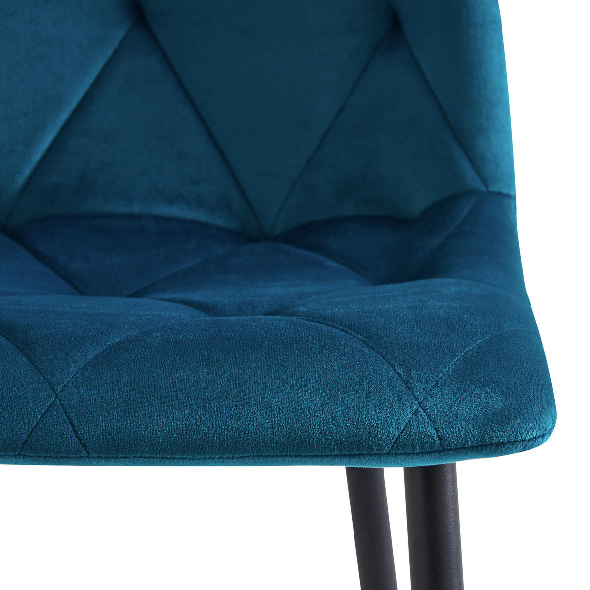 STUHL VICKA Petrol 4 Stück - Petrol, Textil/Metall (44/85/55cm) - B&D Home