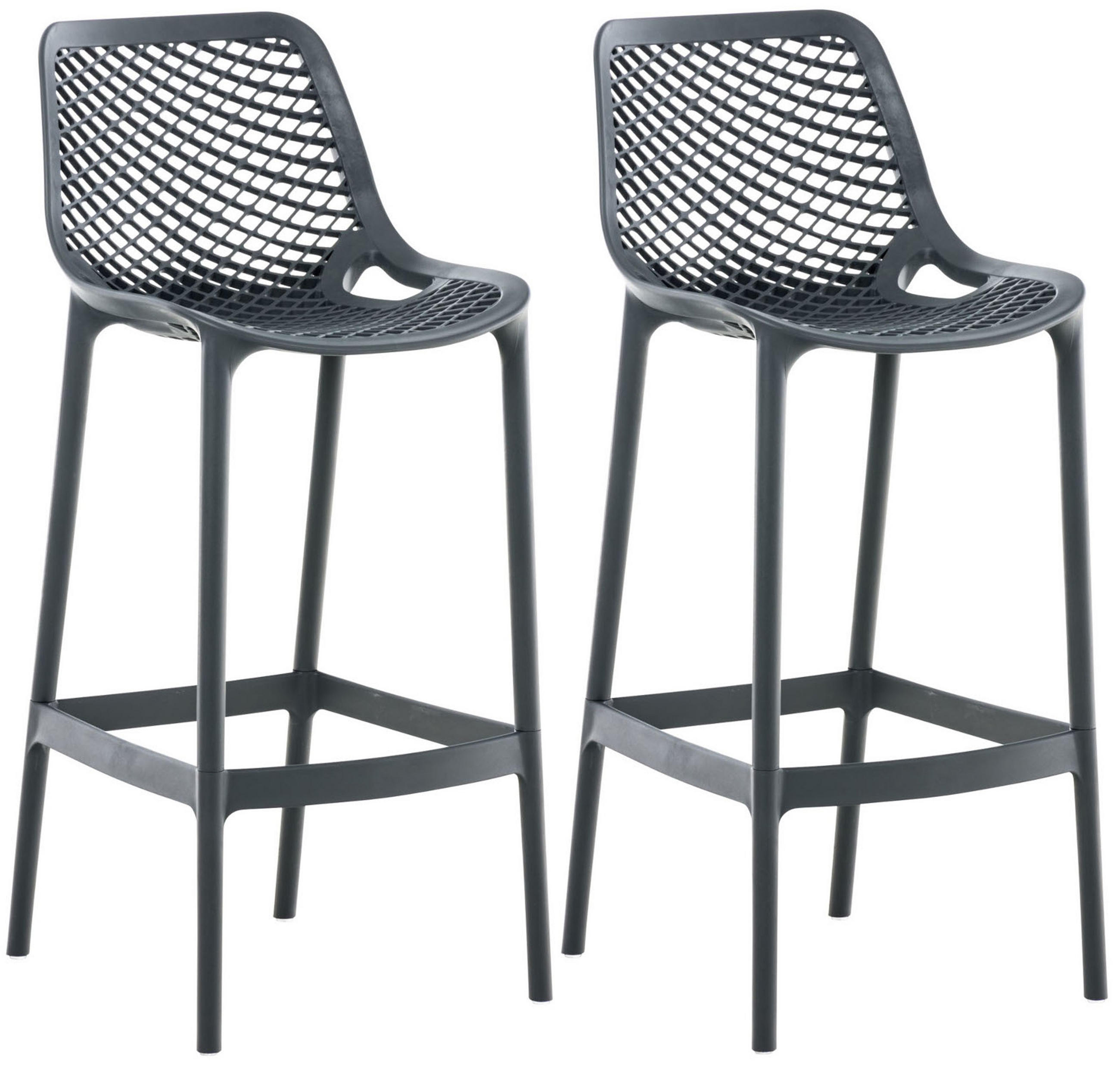 TPFLiving Barhocker Dunkelgrau 45x105x53 cm