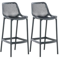 BARHOCKER 2er Set Aero dunkelgrau - Dunkelgrau, Kunststoff (45/105/53cm) - TPFLiving