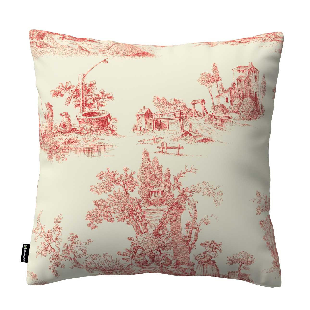 KISSENHÜLLE Avinon rot, 50x50cm - Rot, Textil (50/50cm) - Dekoria