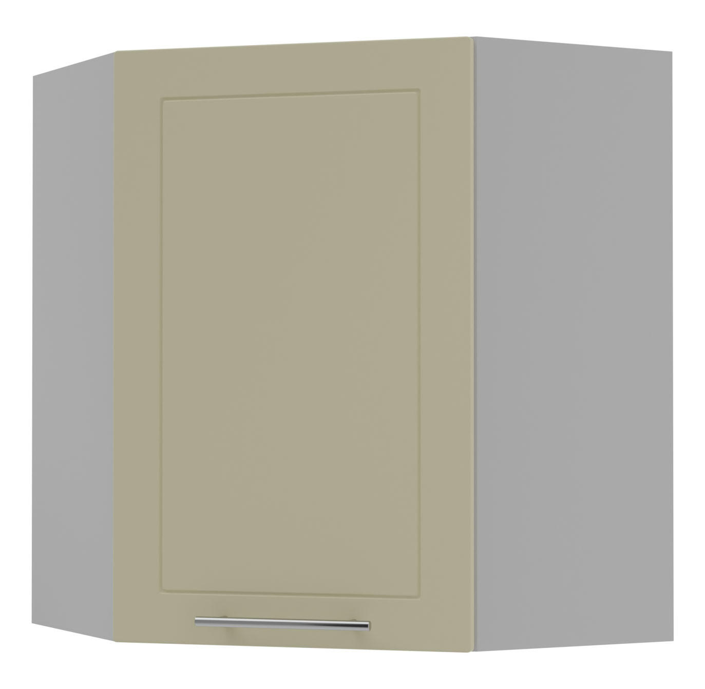 KÜCHENHÄNGESCHRANK Kvantum W10/60 Vanille Matt / Grau Matt 60 / 60 / 72cm - Creme/Grau, Holz/Holzwerkstoff (60/72/60cm) - Feldmann-Wohnen