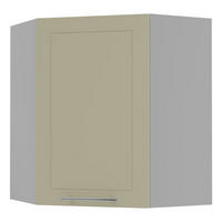 KÜCHENHÄNGESCHRANK Kvantum W10/60 Vanille Matt / Grau Matt 60 / 60 / 72cm - Creme/Grau, Holz/Holzwerkstoff (60/72/60cm) - Feldmann-Wohnen