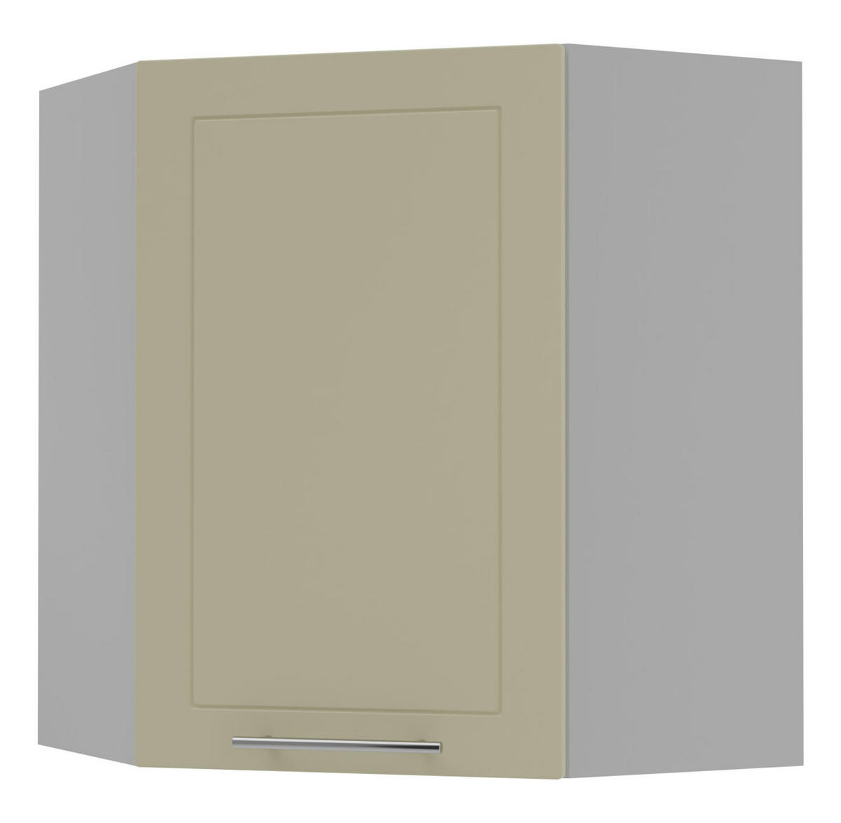KÜCHENHÄNGESCHRANK Kvantum W10/60 Vanille Matt / Grau Matt 60 / 60 / 72cm - Creme/Grau, Holz/Holzwerkstoff (60/72/60cm) - Feldmann-Wohnen