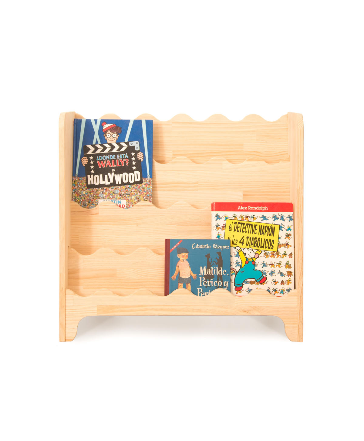 BÜCHERREGAL aus massivem Kiefernholz in Wellenform im Montessori-Stil WILMA - Beige, Holz (30/75/70cm) - RNT By Really Nice Things