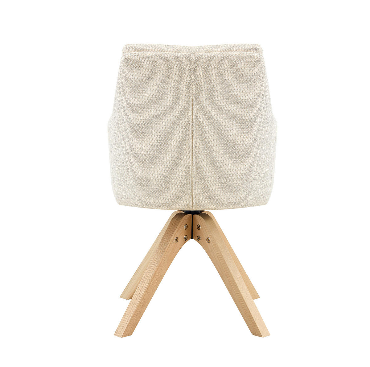 ESSZIMMERSTUHL 2er-Set mit Drehfunktion Hellbeige Massivholz - Beige, Holz (43/87/45cm) - Meubliv