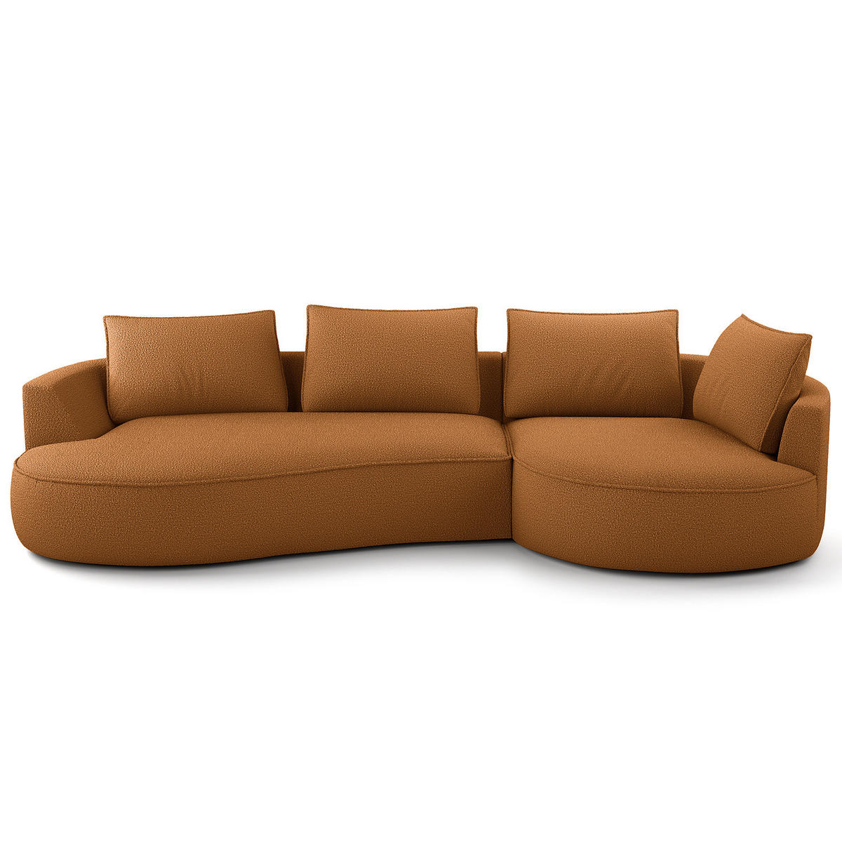 BIGSOFA - Beige/Schwarz, Kunststoff/Textil (322/82/154cm) - home24