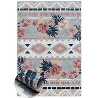 OUTDOORTEPPICH Aurora Altrosa,Dunkelblau,Currygelb 100/160 cm - Altrosa, Textil (100/160cm) - My-Rug
