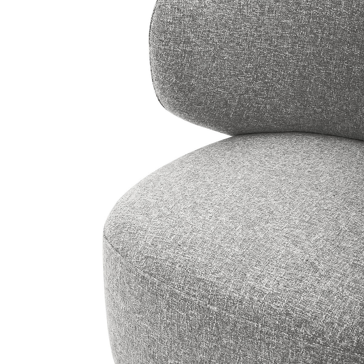 DREHSESSEL - Grau, Textil/Metall (80/81/76cm) - home24