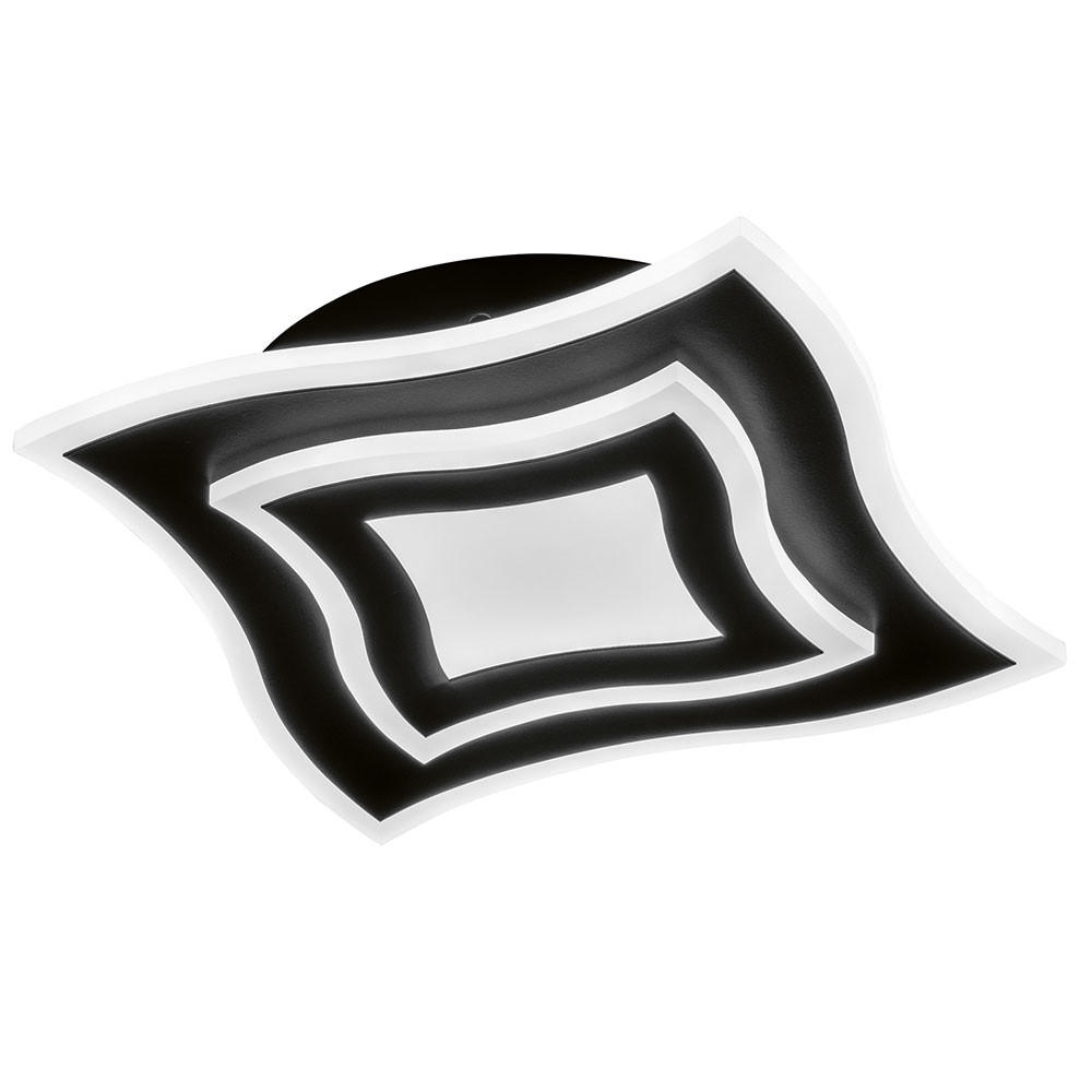 LED DECKENLEUCHTE Metall Schwarz - Schwarz, Metall (32.5/32.5/6cm)