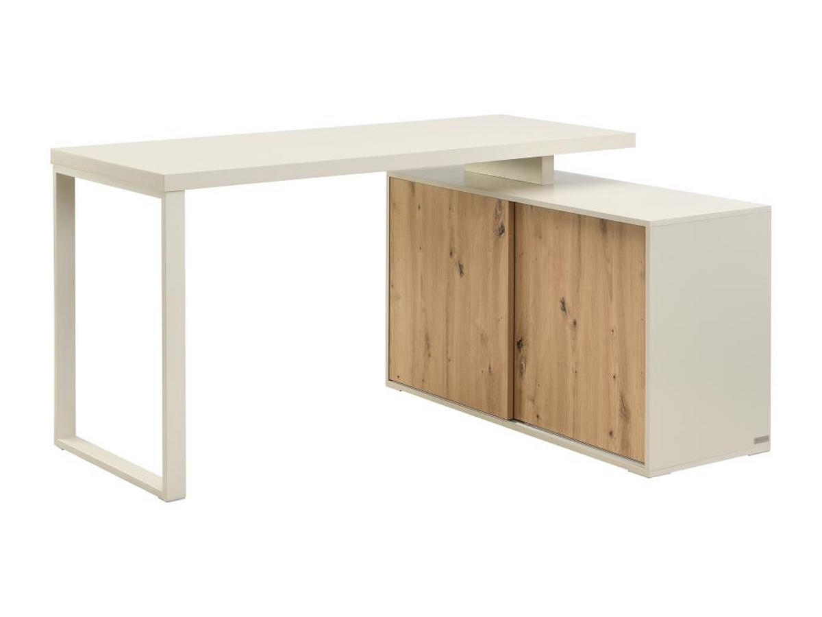 ECKSCHREIBTISCH mit Stauraum - MDF - Beige und Naturfarben - LONAMI - Beige, Holz (140/110/76cm) - Vente-Unique