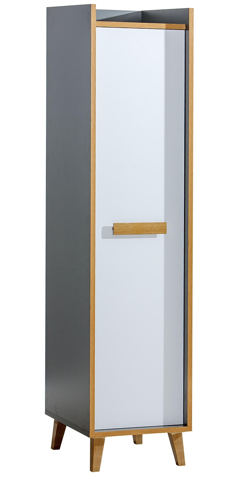 BÜCHERREGAL FIABA 47,3/195,2/55 cm Wohnzimmerregal Hochschrank Regal Anthrazit - Anthrazit, Holzwerkstoff (47.3/195.2/55cm) - MASSENO
