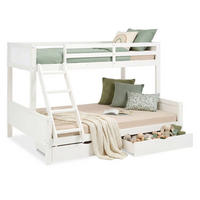 ETAGENBETT 90/200 cm 180/200 Weiß Stauraum - Weiß, Holz (140/200cm) - Homestyle4u