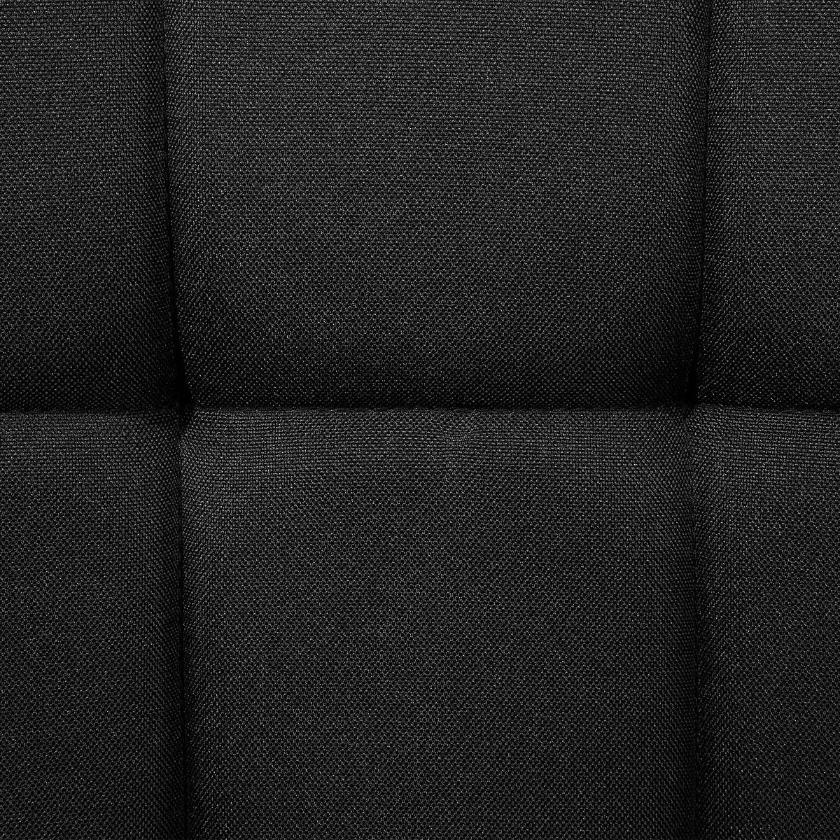 BARHOCKER 2er-Set Polsterbezug Schwarz Marion - Schwarz, Textil/Metall (45/114/39cm) - Beliani