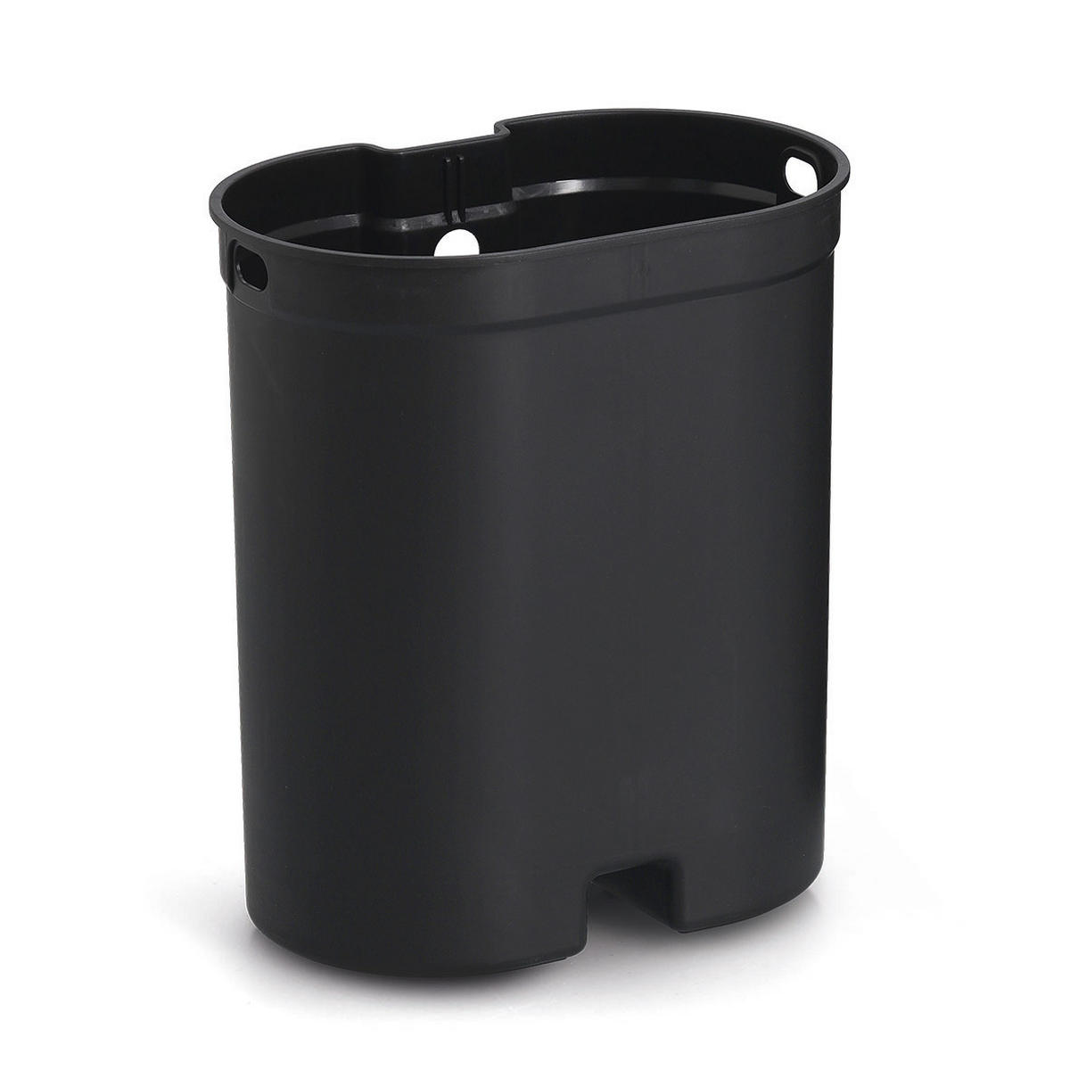TRETEIMER mit Absenkautomatik 6 l 26/22,5/26,5 cm - Schwarz, Kunststoff (22.5/26.5/26cm) - ZELLER