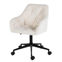 BÜROSTUHL - Samt - Beige/Schwarz, Kunststoff/Metall (56/80/56cm) - home24