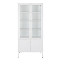 VITRINE Weiß - Weiß, Holzwerkstoff (80/180/35cm) - ebuy24