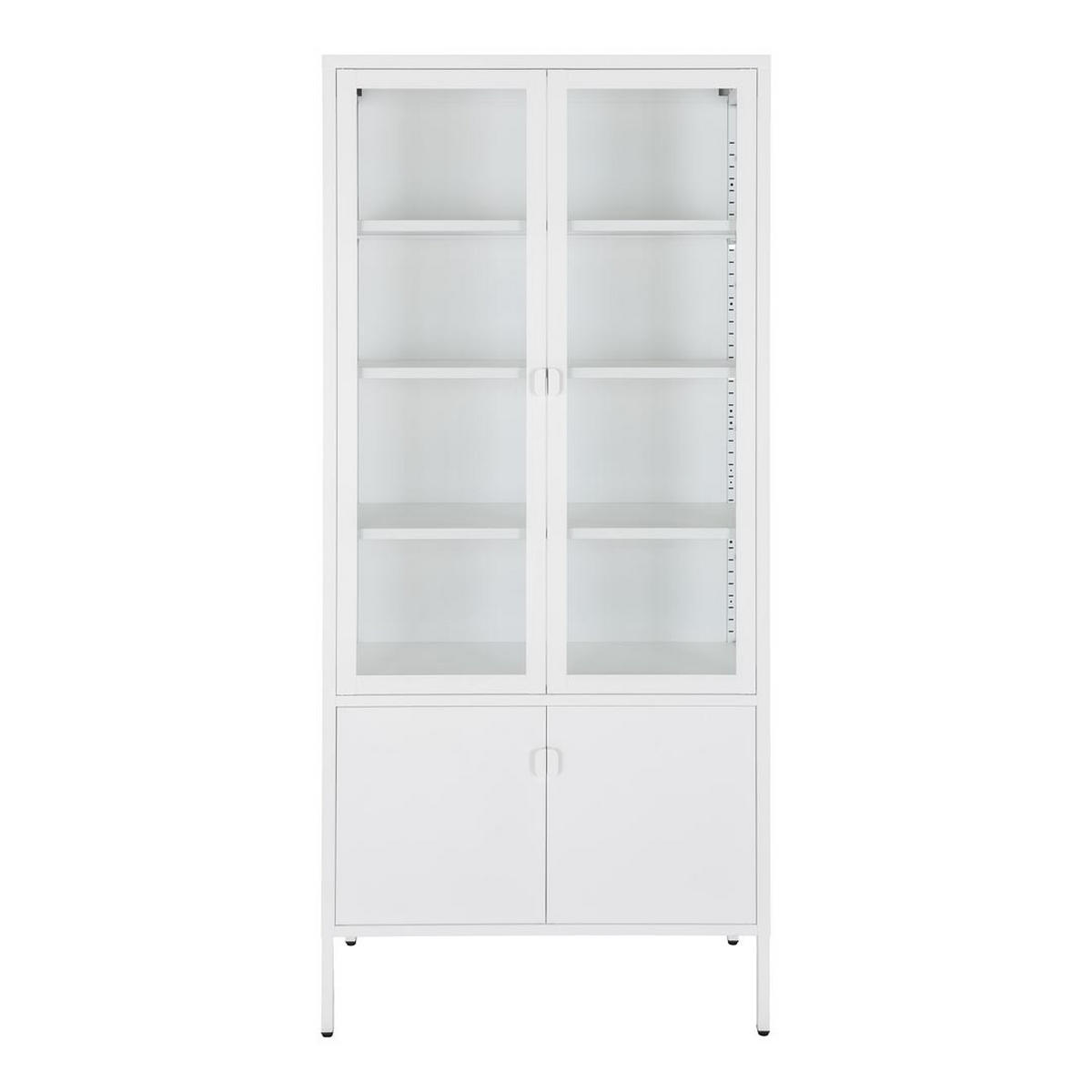 VITRINE Weiß - Weiß, Holzwerkstoff (80/180/35cm) - ebuy24
