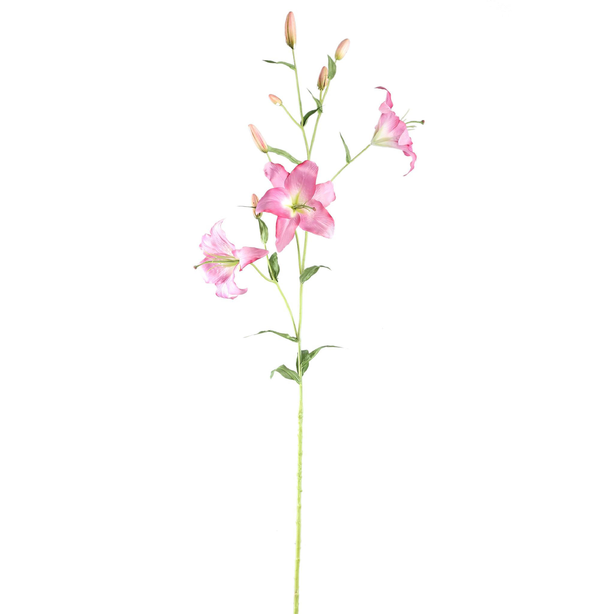 KUNSTBLUME Lily Violett 61/48/132cm - Lila, Textil (132cm) - PTMD Collection