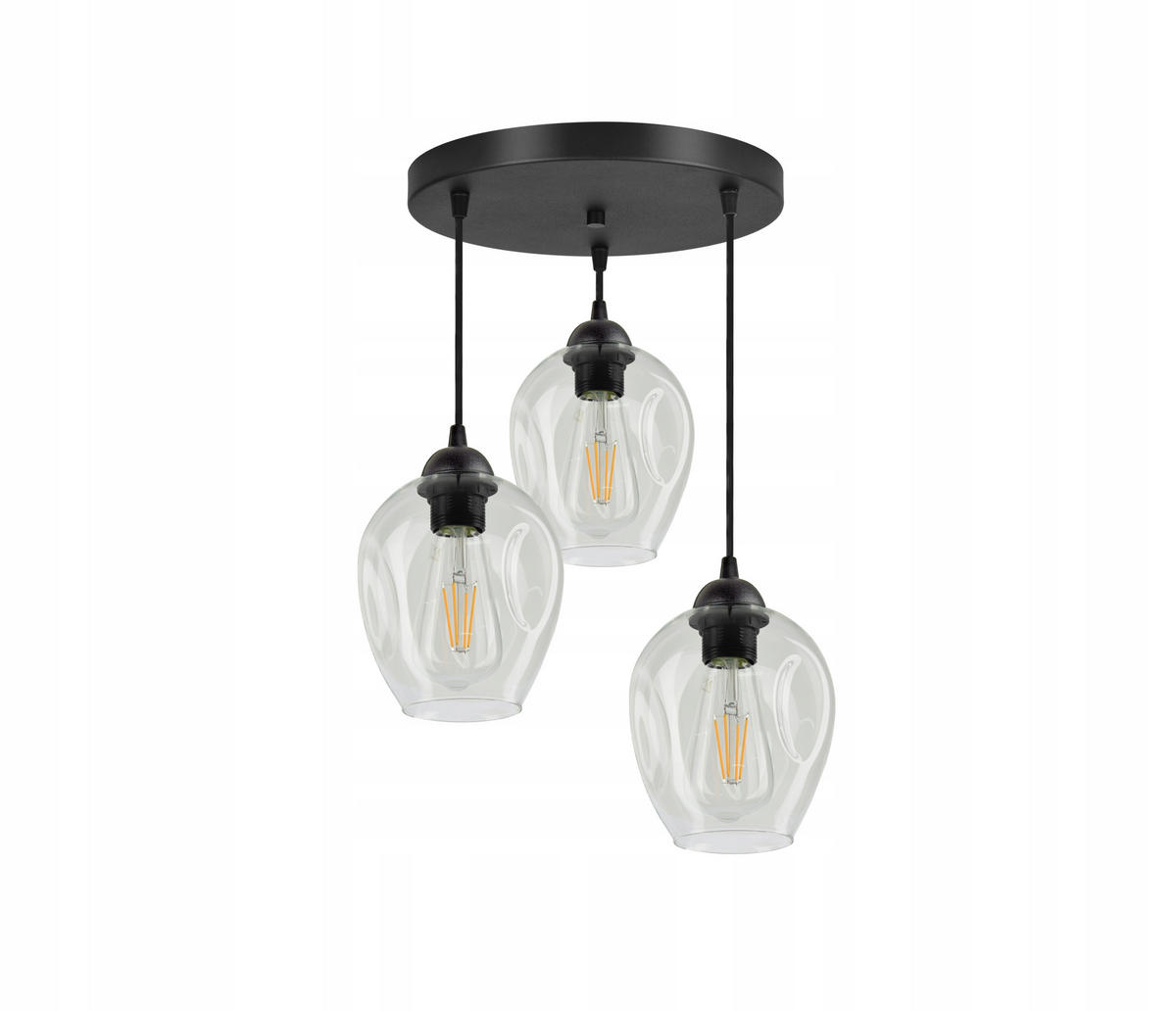 PENDELLEUCHTE Hegel - Transparent/Schwarz, Glas/Metall (35/35/80cm) - kiki design