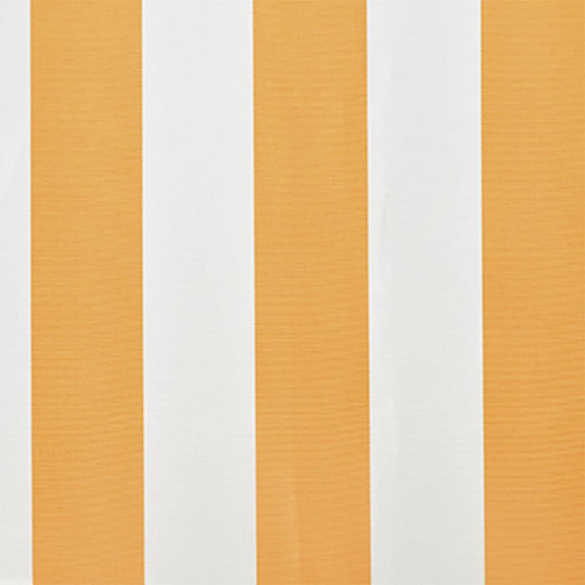 MARKISENSTOFF mit Volant| Gelb-Weiß, für 400x300cm Rahmen| Markisenbespannung Markisentuch - Gelb, Textil (380/0.3/295cm) - DELUKE