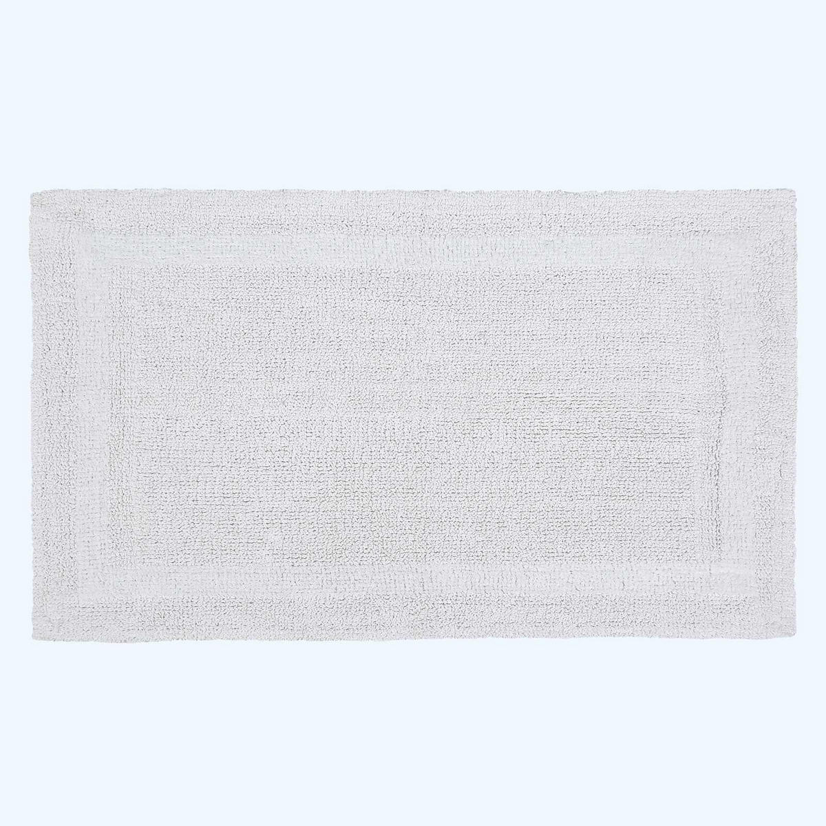 BADGARNITUR 2-tlg. Badematte & WC-Vorleger, 100% Baumwolle - Weiß, Textil (80/50cm) - Homescapes