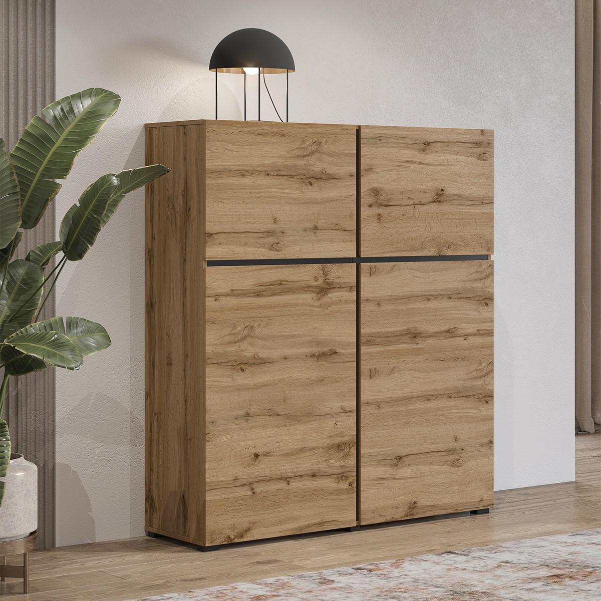 KOMODA Lilia Drevo - hnedá, kompozitné drevo (119/139/40cm) - Petits-meubles