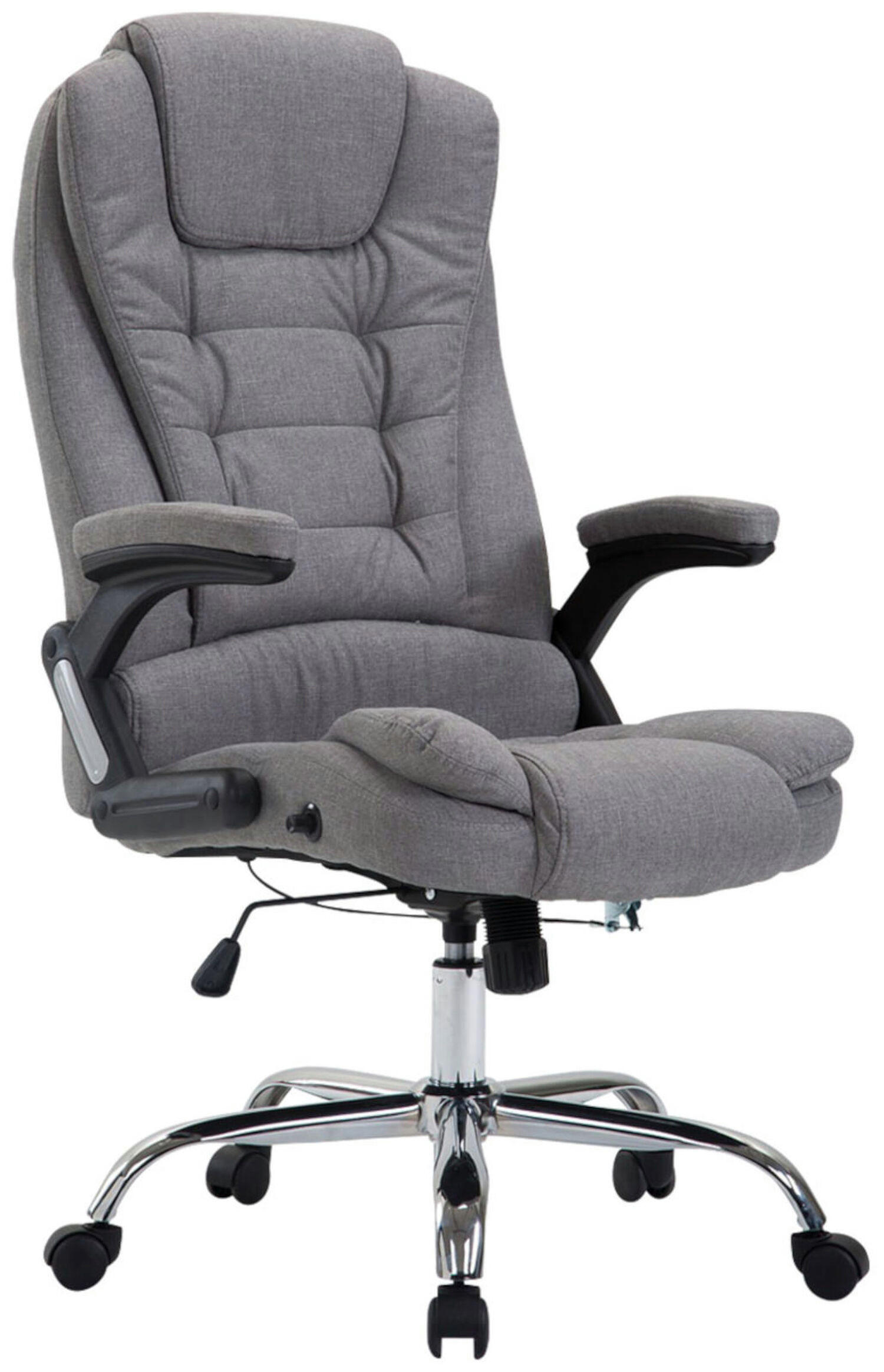BÜROSTUHL Toronto, Stoff Grau - Grau, Textil/Metall (69/123/78cm) - TPFLiving