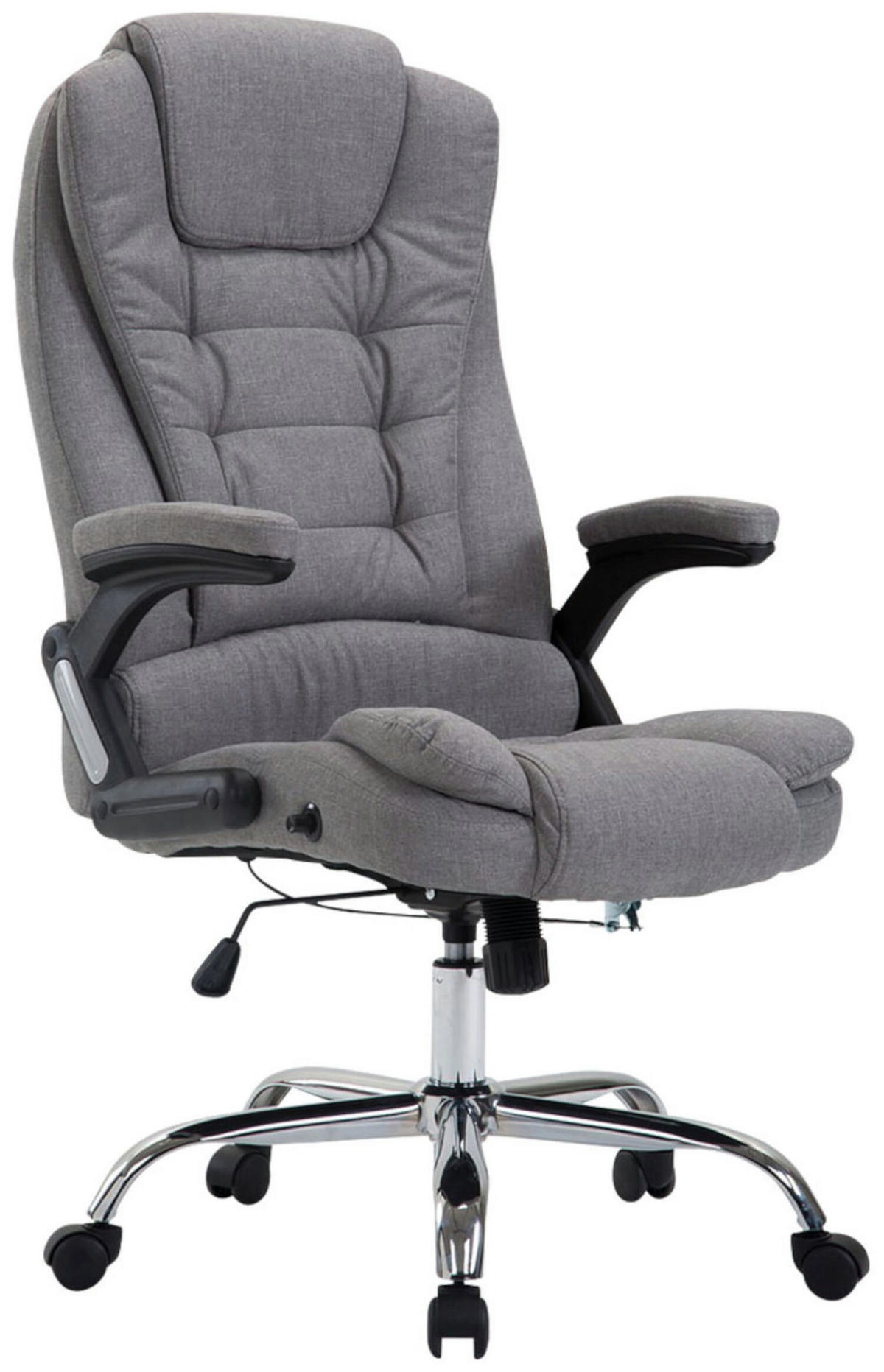 BÜROSTUHL Toronto, Stoff Grau - Grau, Textil/Metall (69/123/78cm) - TPFLiving