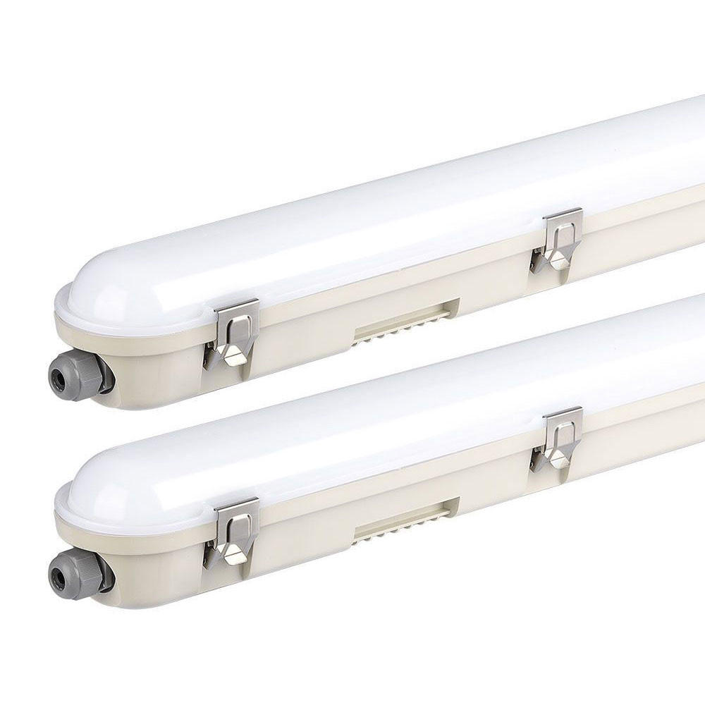 LED DECKENLEUCHTE Kunststoff Weiß 2er Set - Weiß, Kunststoff (150/7.8/7.2cm)