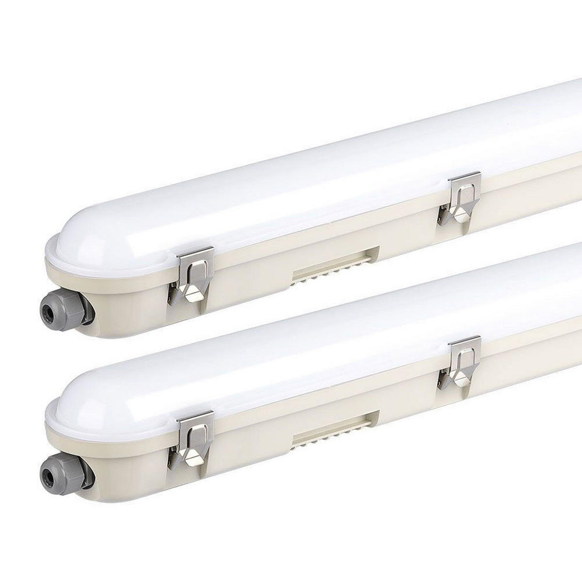 LED DECKENLEUCHTE Kunststoff Weiß 2er Set - Weiß, Kunststoff (150/7.8/7.2cm)