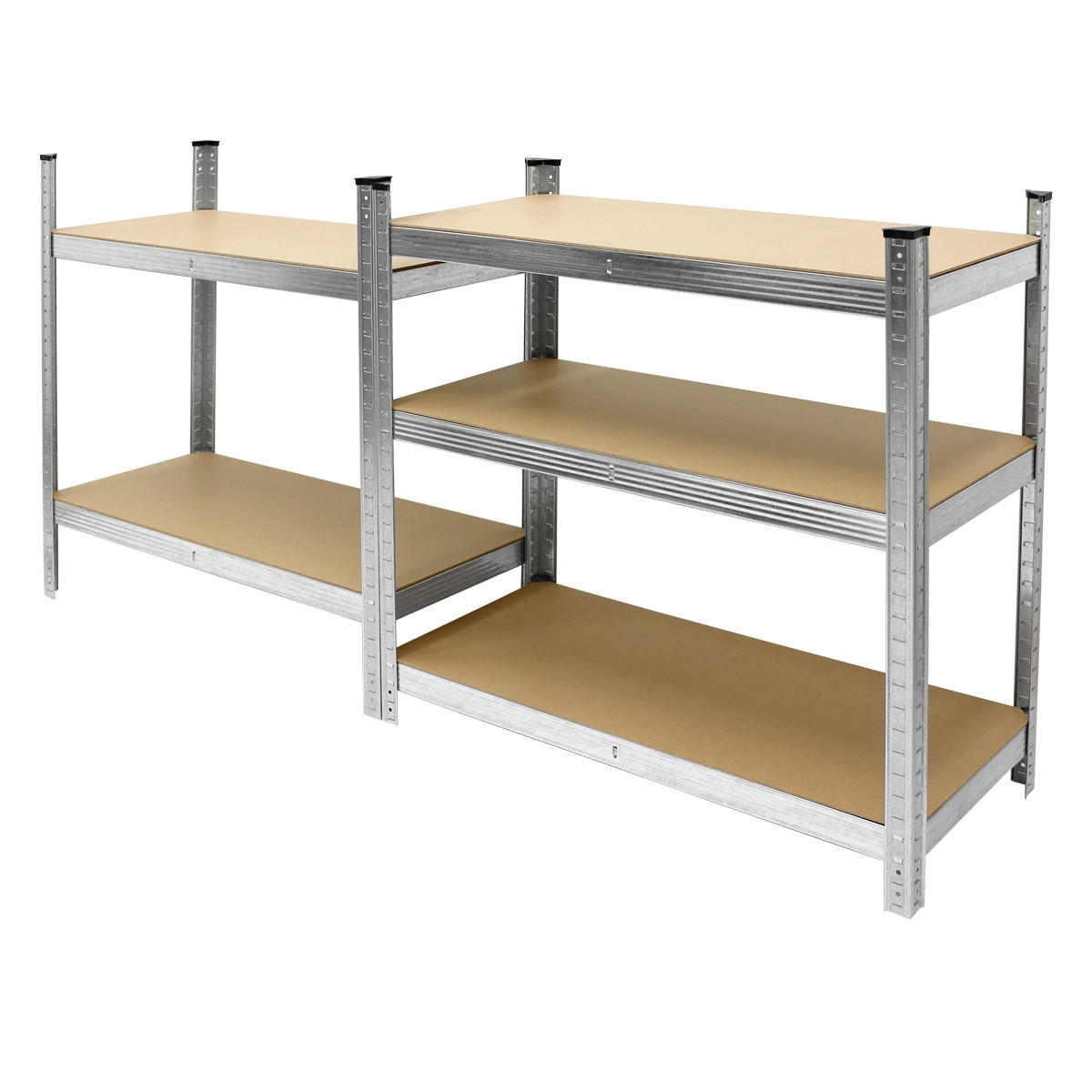 LAGERREGAL - Silberfarben, Holzwerkstoff (30/170/70cm) - ECD-Germany