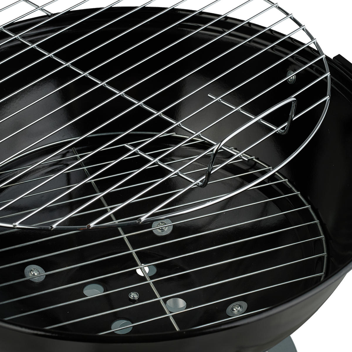 KUGELGRILL - Schwarz, Kunststoff/Metall (44/77cm) - Relaxdays