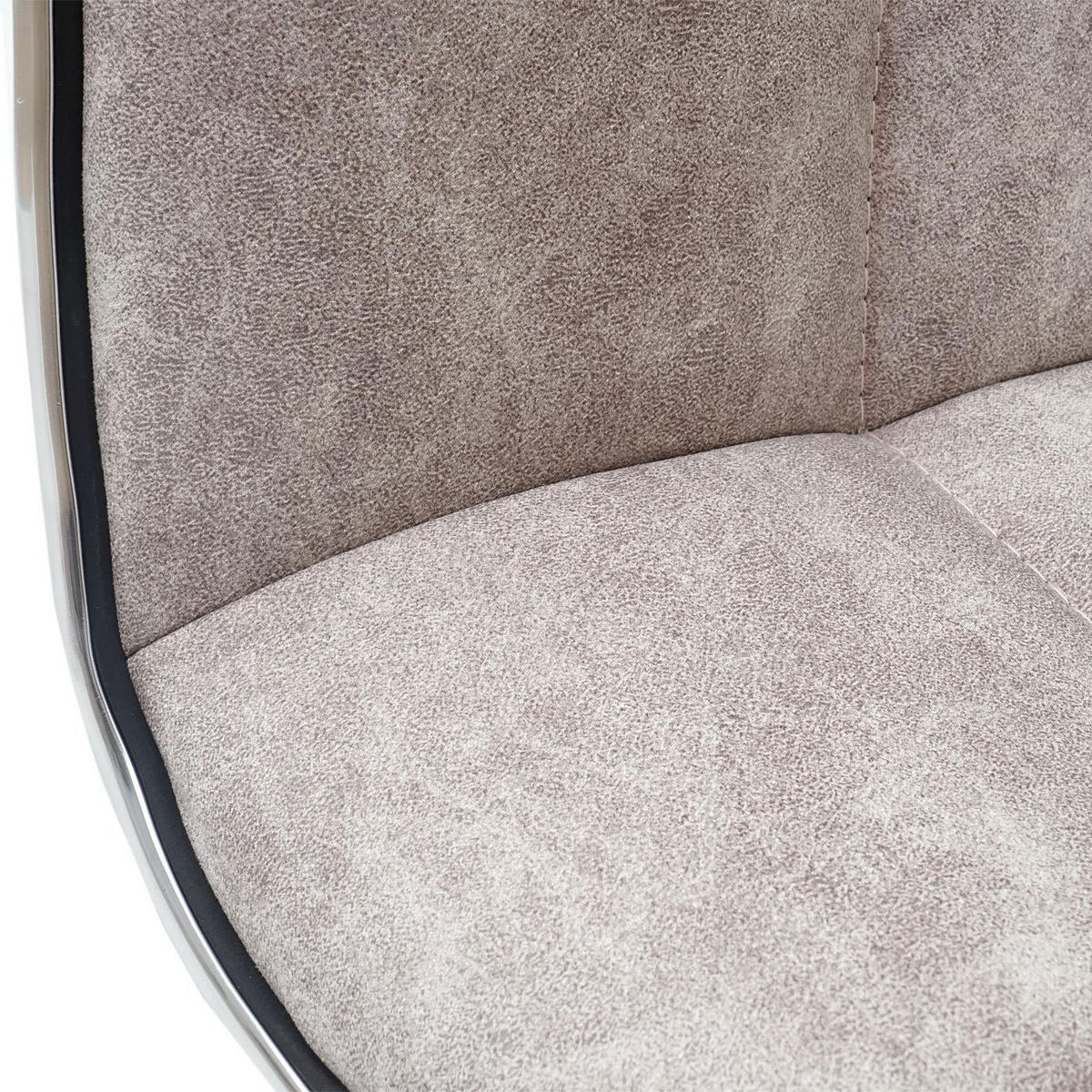 ESSZIMMERSTUHL 2er-Set 103x43x54cm Sitzhöhe 41cm Stoff/Textil vintage Kieselgrau - Grau, Textil (43/103/54cm) - CHEFGASTRO