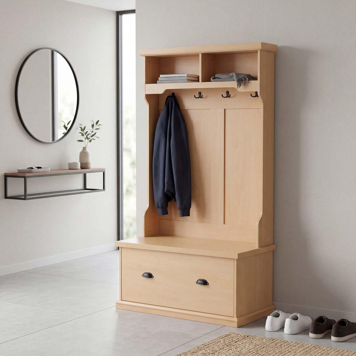 GARDEROBE Beige - Beige, Holz (100/163/47cm) - MCW