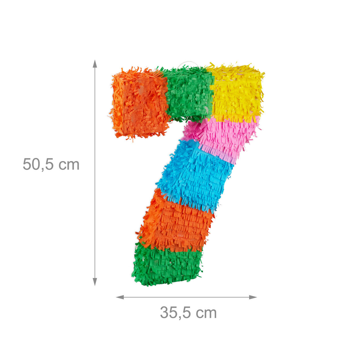 PINATA - Multicolor, Papier (35.5/50.5/7.5cm) - Relaxdays