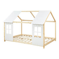 HAUSBETT Tostedt - Naturfarben, Holz (140/200cm) - [en.casa]