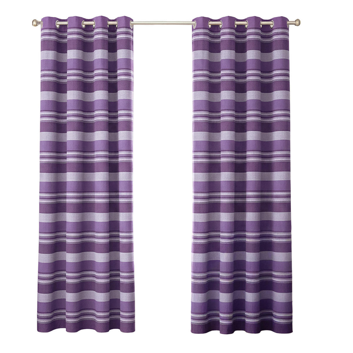 ÖSENVORHANG Morocco blickdicht 2er-Set, 167/182 cm - Lila, Textil (167/182cm) - Homescapes