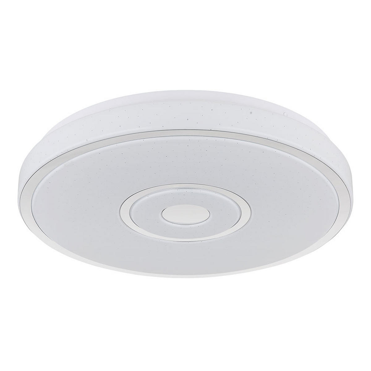 LED DECKENLEUCHTE ASTANIA, Metall, Weiß, Sternen-Effekt - Weiß, Metall (38/38/6.5cm) - Globo Lighting