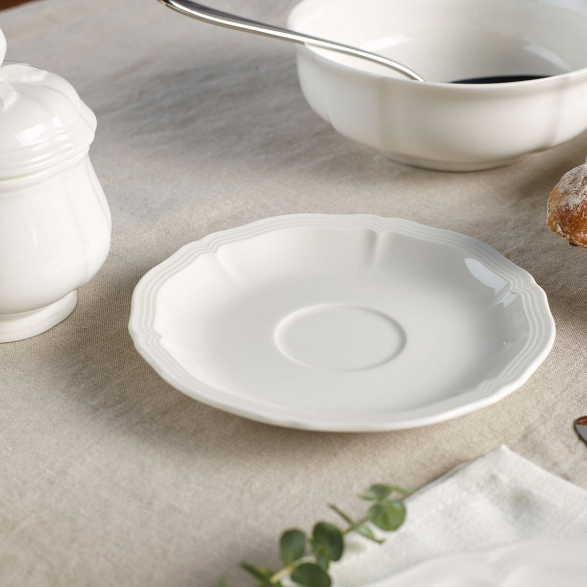 KAFFEE-/TEEUNTERTASSEN Manoir weiß ø 14,5 cm - Weiß, Keramik (14.5cm) - Villeroy & Boch
