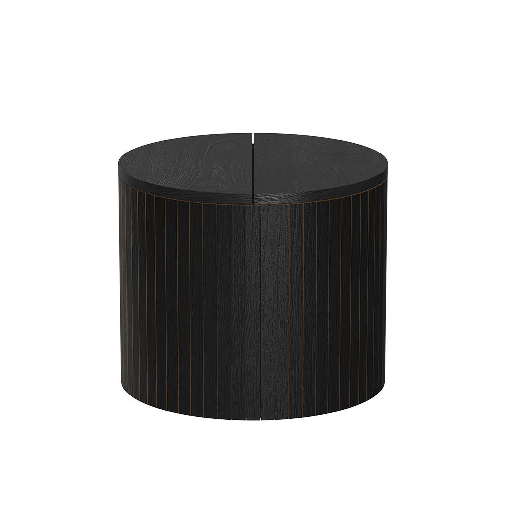 COUCHTISCH Tavilo Eiche/Schwarz 38 x 38 cm - Schwarz/Braun, Holzwerkstoff (38/38/32cm) - Vicco