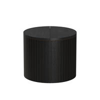 COUCHTISCH Tavilo Eiche/Schwarz 38 x 38 cm - Eichefarben/Schwarz, Holzwerkstoff (38/38/32cm) - Vicco