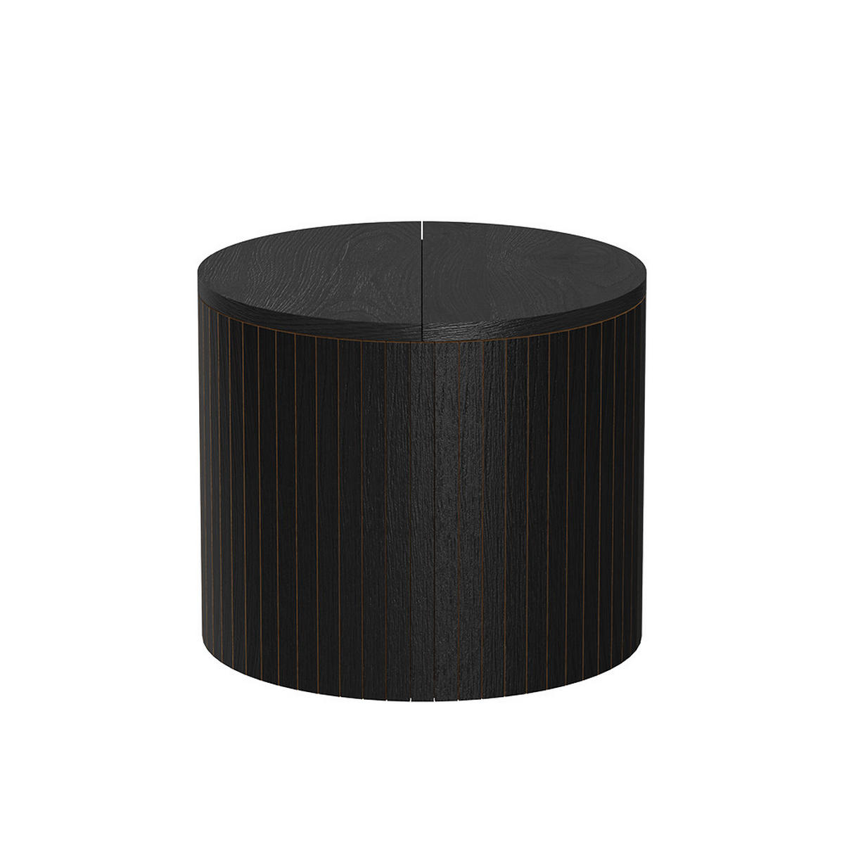 COUCHTISCH Tavilo Eiche/Schwarz 38 x 38 cm - Eichefarben/Schwarz, Holzwerkstoff (38/38/32cm) - Vicco