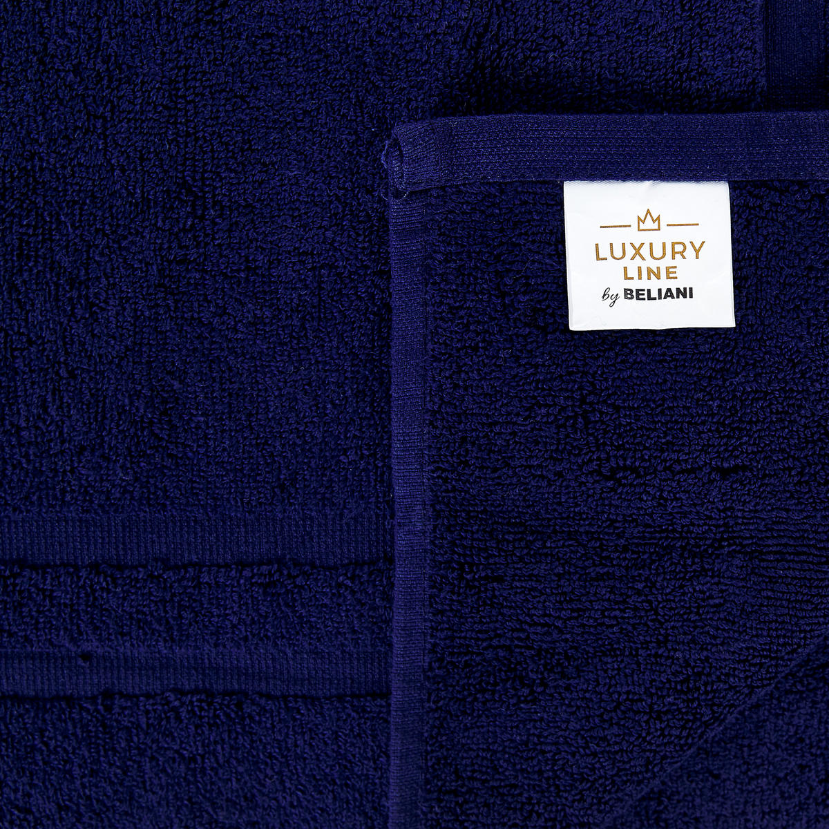 BADEHANDTUCH 9-teilig Blau Atiu - Blau, Textil (70/140cm) - Beliani