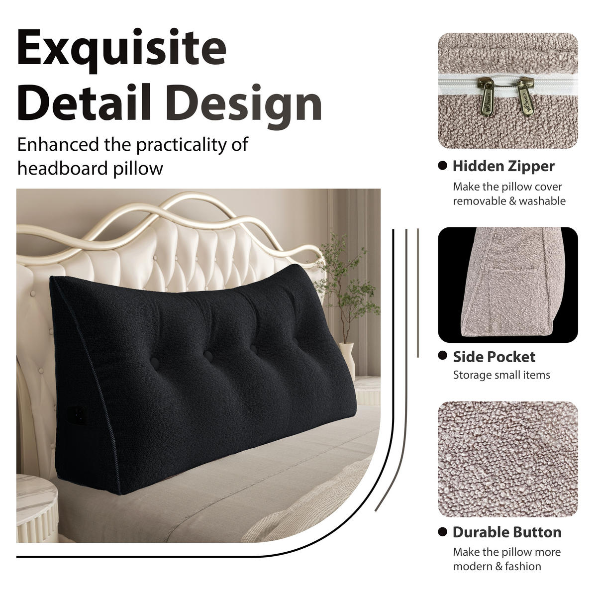 RÜCKENKISSEN Plüsch grau 180 cm - Grau, Textil (50/180cm) - Vercart