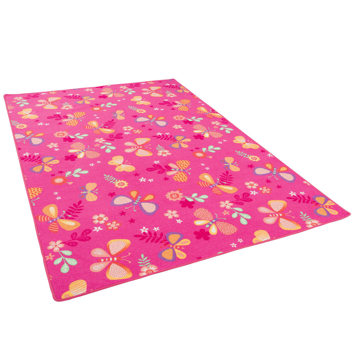 KINDER SPIEL TEPPICH SCHMETTERLING - Pink, Textil (200/200cm) - Snapstyle