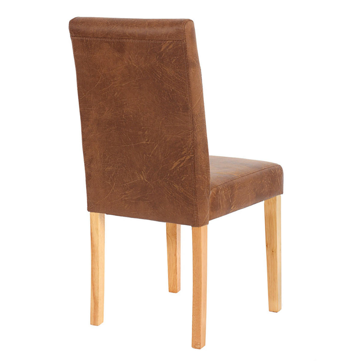 ESSZIMMERSTUHL 4er-Set klassisch und zeitlos 90x43x56cm Sitzhöhe 45cm Textil helle Beine Wildlederimitat - Braun, Textil (43/90/56cm) - CHEFGASTRO