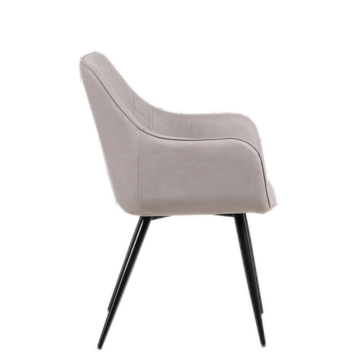 ARMLEHNSTUHL ELLI - Schieferfarben/Anthrazit, Textil/Metall (63/92/62cm) - SAM