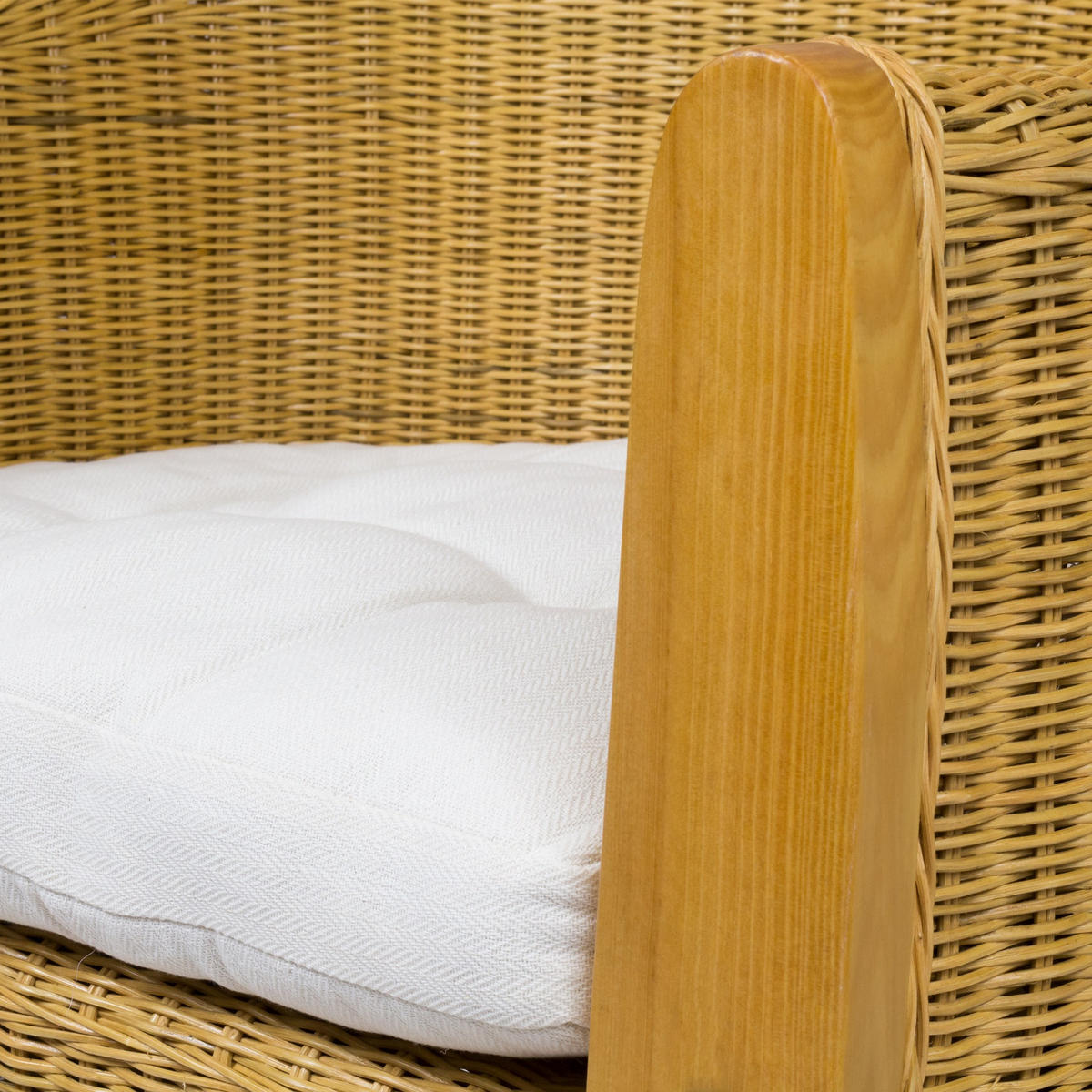 SESSEL Bari Rattansessel - Hellbraun, Holzwerkstoff (74/83/75cm) - Sedex
