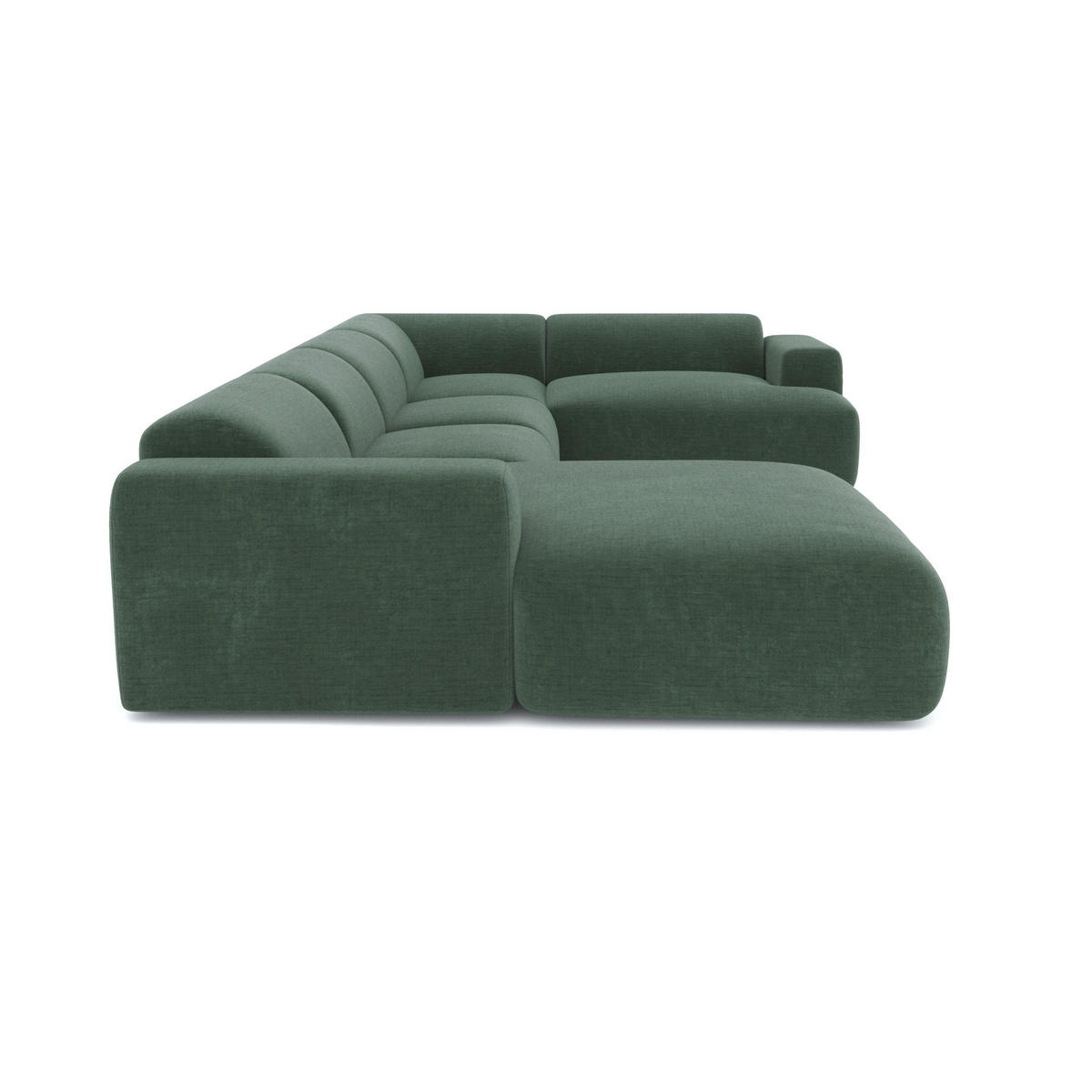 WOHNLANDSCHAFT Texturierter Samt Smaragdgrün 354cm - Smaragdgrün, Textil (354/73/164cm) - Sia Home