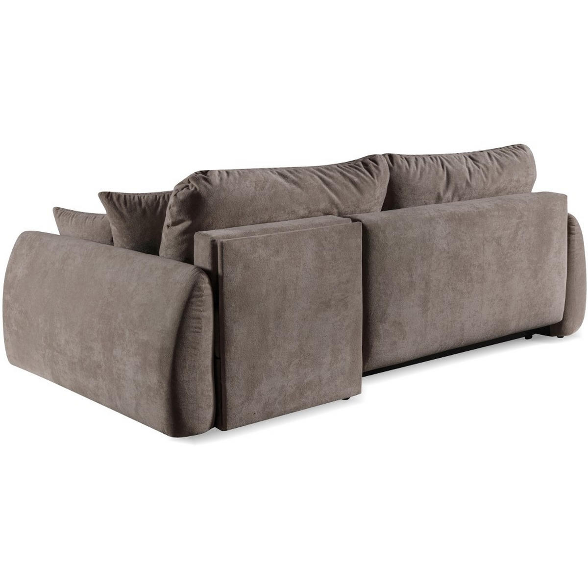 ECKSCHLAFSOFA Glavi mit Bettkasten, universelle Ottomane, Braun - Schwarz/Braun, Textil (252/172cm) - Beautysofa